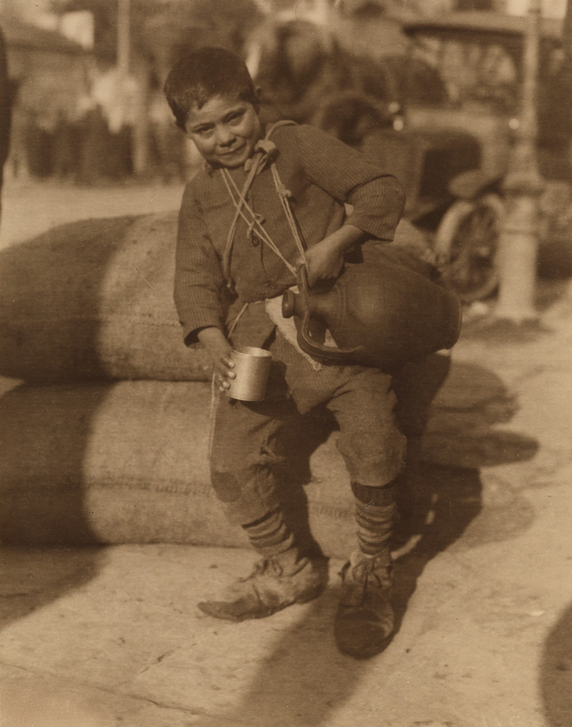 LEWIS W. HINE (1874-1940) A Greek Gunga Din, Piraeus, Greece, American Red Cross.